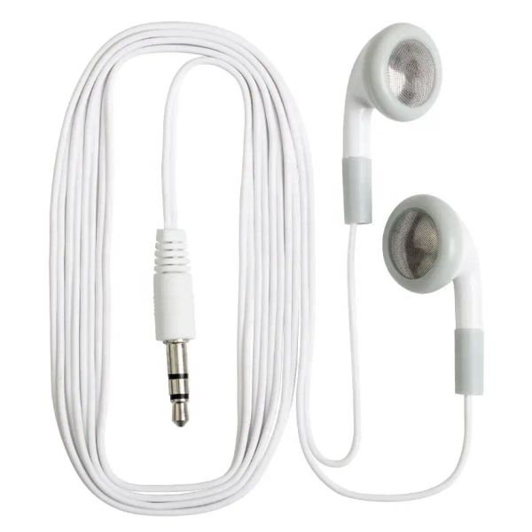 Ohrhörer 1000 Stück Weiß niedriger Preis günstig Einwegsbar im Ohrhörhelme Kabel -Stereo -Ohrhörer für die Museumskonzertbibliothek für Schulgeschenk