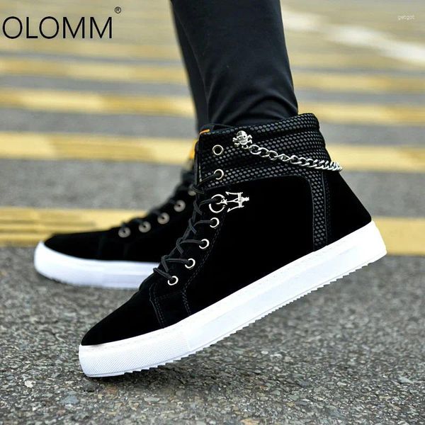 Freizeitschuhe Herbst- und Wintermode-Canvas High-Top Zapatos de Hombre-Ladung Sneakers Männer