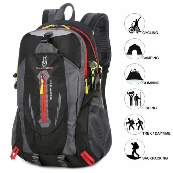 Taschen 40 l großer Sport Radsportrucksack Outdoor EDC Taktischer Rucksack Softback wasserdichte Wanderwanderungsjagdtaschen für Männer Frauen Frauen