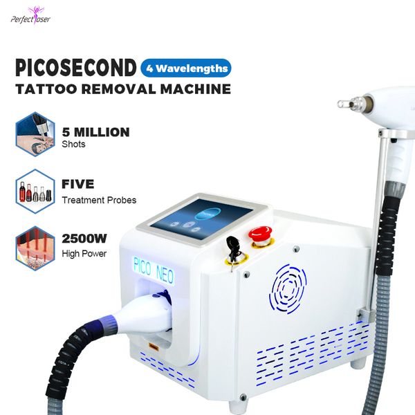 Macchina laser a picosecondi professionale Pico Laser Rimozione del tatuaggio per la cura della pelle Acne Trattamento Attrezzatura per la rimozione del pigmento