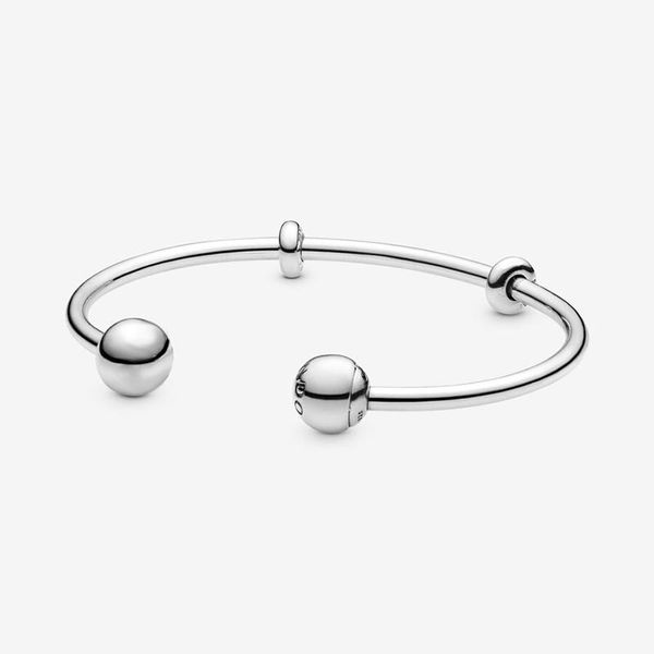 Plandoras aberta de alta qualidade Pandoras 100% 925 STERLING SLATER CHARM BRACELETA MUNHERS MENINAS MENINAS JOIXAS PULHEGEL