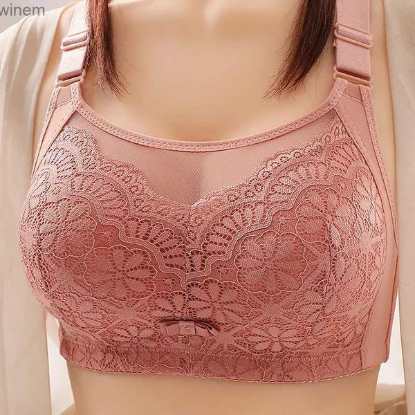 Mutandine da donna di grandi dimensioni reggiseno bustier di pizzo sexy senza anello in acciaio Stile spusso in stile MATHERWORNI