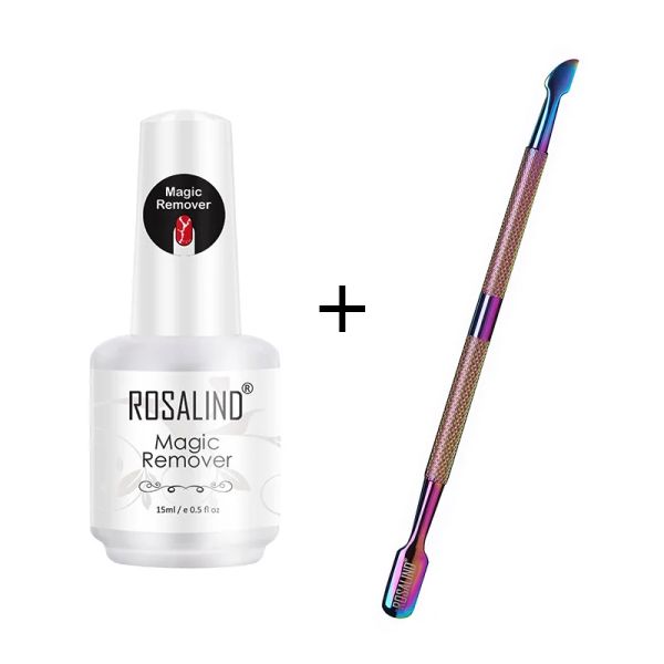 Rosalind Nagelgel Politur Entfernerwerkzeuge Set Einfach schnell sauberer Zauberentferner für Lack Basetop -Mantel -Acryl -Primer -Nagellack