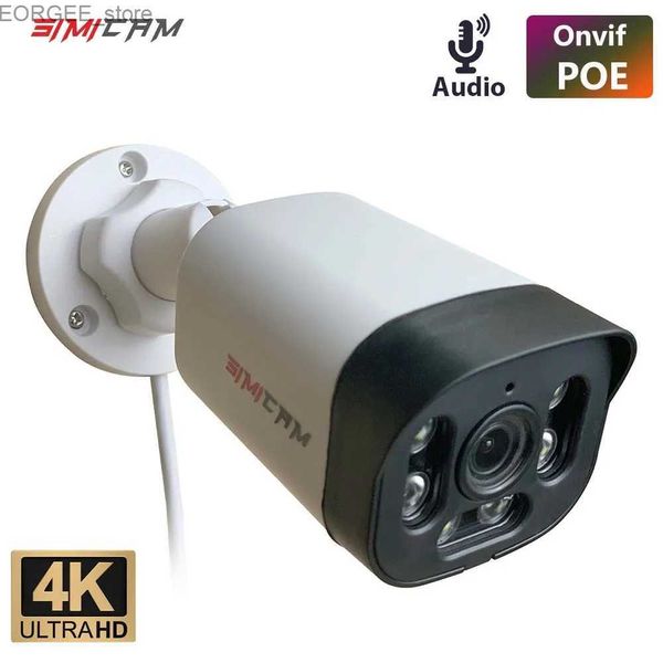 Altre telecamere CCTV Super HD Night Vision Vision Vision Vide sorveglianza per la telecamera di sicurezza POE NVR 4K con audio 48v Poe DC 12V 4MP 5MP 8MP Y240403