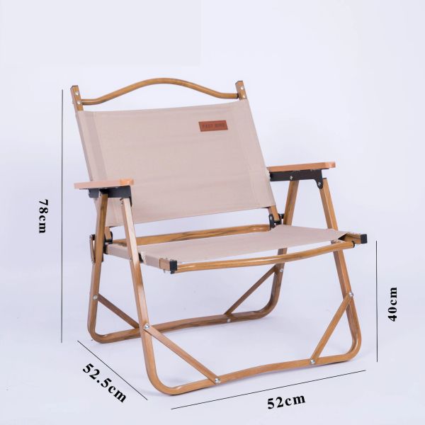 Möbel tragbare Falten ultraleichte hölzerne Handläufe Aluminiumlegierung Stütze Oxford Stoff Freizeit -Sessel Camping Picknick -Halterung Stuhl