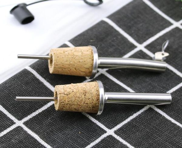 Wooden Cork Wine Reller Pourler Oil Champagne Beer Bottle Stopper Plug PlugsTasting Tools Porlers Festa de aniversário de casamento FESTIPES LXL42387839