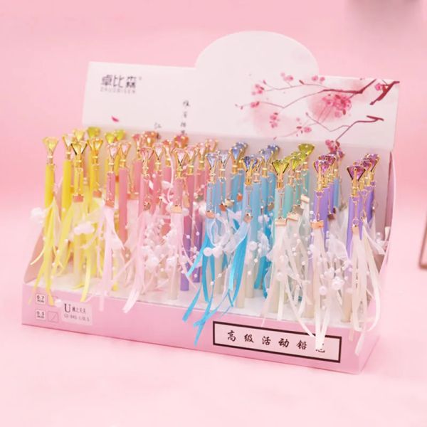 Bleistifte 40 PCs/Los Kawaii Diamond Band Anhänger Mechanischer Bleistift süßer Schüler Automatischer Stift für Kid School Office Supply