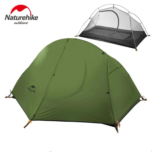 Schutzhütten NatureHike Outdoor Ultralight Cycling Zelt 1 2 Personen Rucksacktäure Trekking Berg Single Camping Zelt wasserdichte PU4000