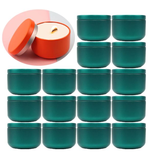 Şişeler 12pcs/Setler 50ml Yuvarlak Metal Tin Kutusu Tin Tin Siyah Beyaz Kavanoz Depolama Boş Pot Krem için Kozmetik Konteyner Yeniden Doldurulabilir Şişeler