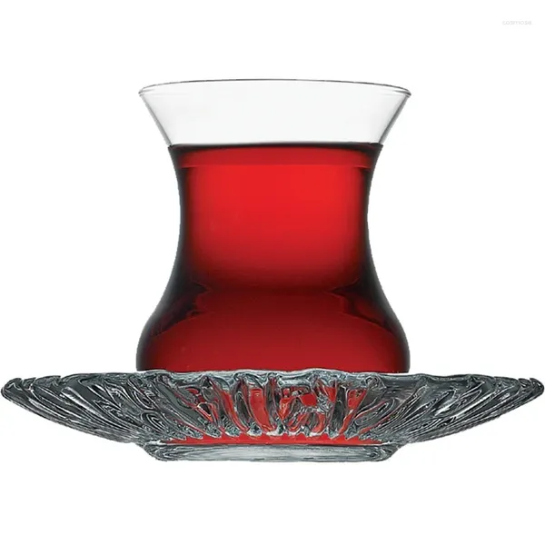 Чашки блюдцы Pasabahce Turkey Cup Buster Sets Water Drop Cafe Bohea Teacup Espresso Coffee Kit