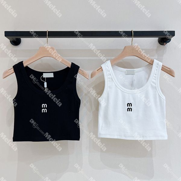 Frauen Baumwolle geschnittene Top T -Shirts Sommer Strick Tanktop Designer Sticker Brief Vest Sexy Short Tanks