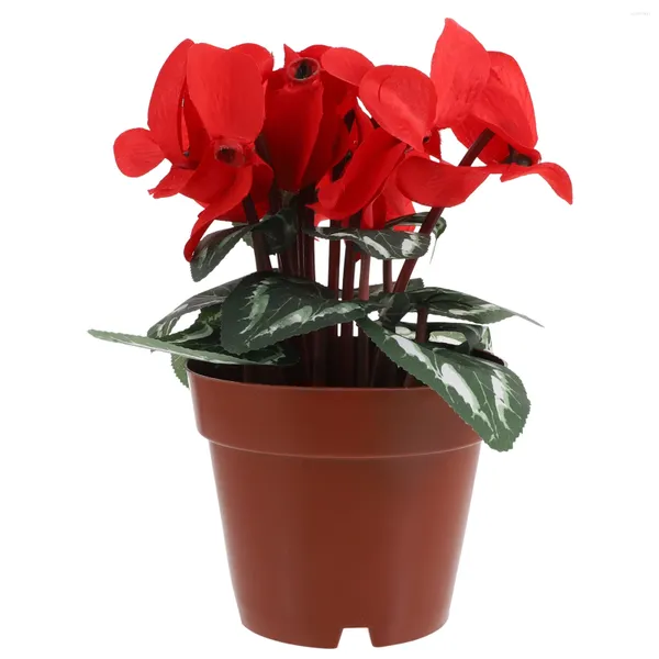 Flores decorativas Emulação em vasos de plantas FALSO PLÁSTICO PLÁSTICO O BONSAI são decoração de pano de seda artificial Adornamento