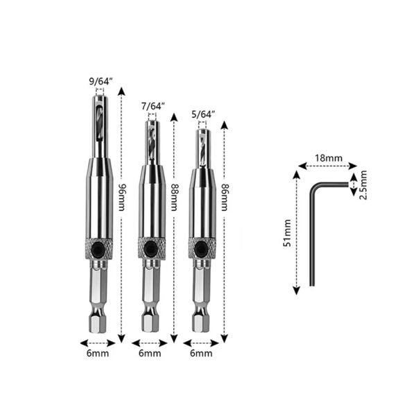 3/4/7pcs selbst zentrierende Scharnierbohrer -Bit -Türfensterschrank Schrankscharnierscharnierbohrlöcher Schneider