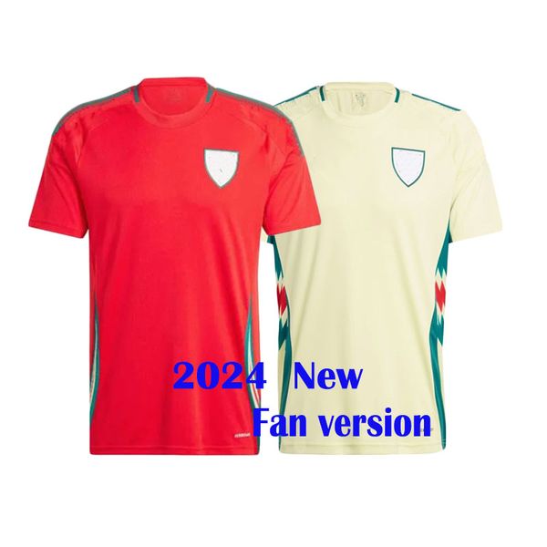 2024 25 Bale Wales Soccer Jerseys Wilson Allen Ramsey Jame24 25 Copa da equipe nacional mundial Rodon Vokes Home Football Shirt Uniforms Fans versão
