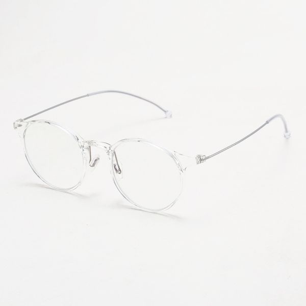 M8062 ultraleichtes TR90-Brillengestell in Milch-Curry-Farbe für Damen, verstellbare Leistung, kleines Gesicht, ovale Myopie-Brille, Titan-Beingestell
