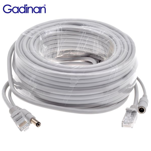 Gadinan Cat5/CAT-5E Ethernet-Kabel RJ45 + DC Power CCTV-Netzwerk-LAN-Kabel 5m/10 m/15m/20m/30 m für System-IP-Kameras und NVR-System