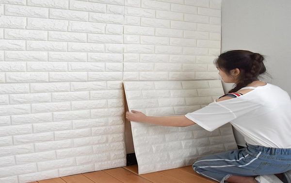 Papéis de parede decoração de casa papéis de parede para sala de estar 3d papel de parede autoadesivo em relevo à prova d'água à prova de som moderno adesivo de parede 2365876