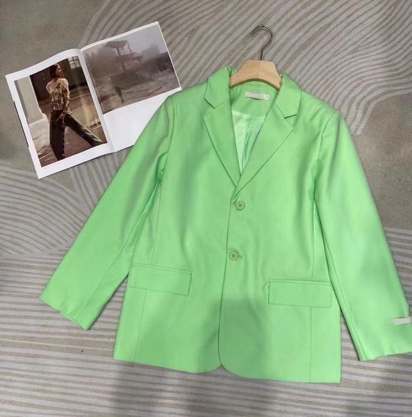 Designer Women Blazer Jacket Casat Woman Classic Green Pattern Spring New Sets lançados