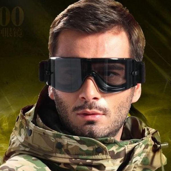 Eyewears Militärbrille 3 Linsen Taktische Armee Sonnenbrille Paintball Airsoft Hunting Combat Tactical Wanderbrille