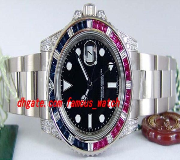 Bracciale in acciaio inossidabile II Black Black Scart Ruby Diamond Bezel 116759 Orologio Ches 40mm MECCANICA MECCANICA ORGHIO DELLAWATC8002848