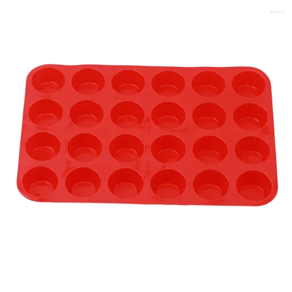 Stampi da forno a 24 buche mini muffin muffin stampo silicone pancake pancake fai da te vassoio di cioccolato