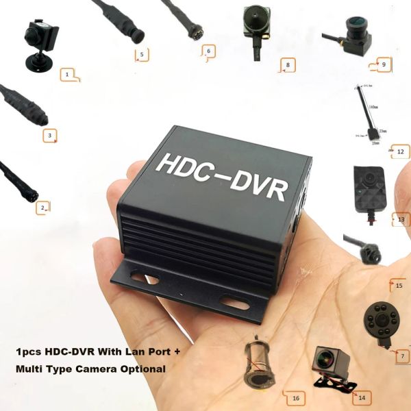 System 1PCS HDCDVR mit LAN -Port plus Multi -Typ -Kamera 1ch 1080p Mini -Rekorder 2MP 1MP Mikrokamera Videoüberwachungsrekorder RTSP