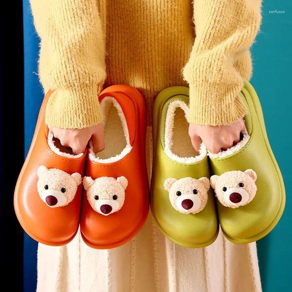 Lässige Schuhe Frauen äußere Kleidung Winterhaus Pantoffeln Tierförmige Lammhaare dick-lockige süße Baumwolle