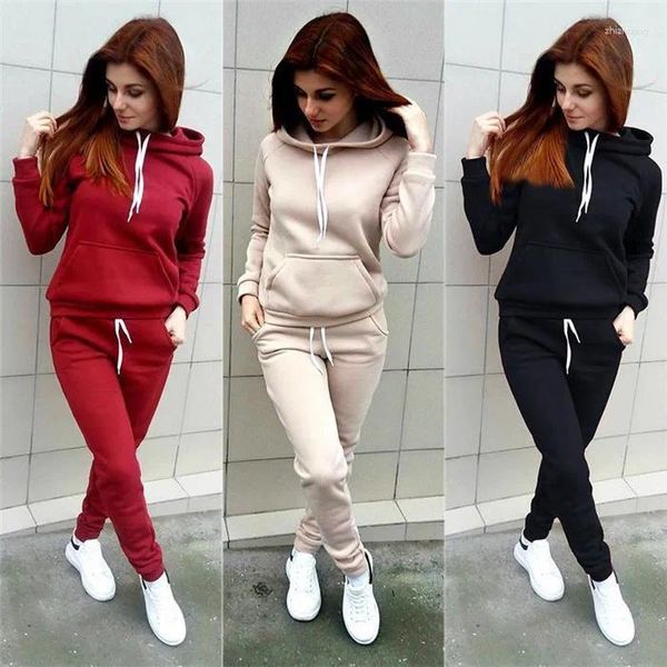 Con cappuccio femminile per tracce sportive casual uniformi da baseball da donna atletica ragazza abbinata sportiva outfit per pantaloni da donna set di pantaloni da donna S-5xl