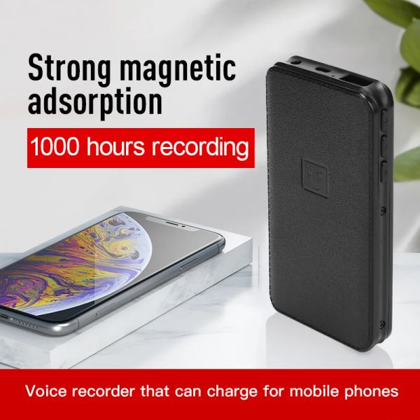 Gravador 864GB Digital Voice Recorder HID E Som ativado 60m LongDistance ESPIA Record DitaPhone com Magnet Power Bank Mp3 Udisk