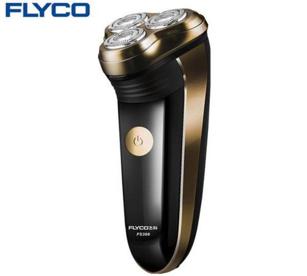 FLYCO PROFISSIONAL 3 Cabeças flutuantes barbeador elétrico para homens com aparador pop -up Indicador de carga de barbear lavável FS3607995230