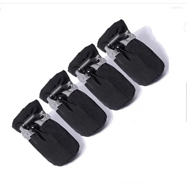 Hundekleidung 4PCS-Schuhe mit reflektierenden Trägern für Fahrbahn-Schlupfstiefel und Beschützer kleine mittelgroße Hunde