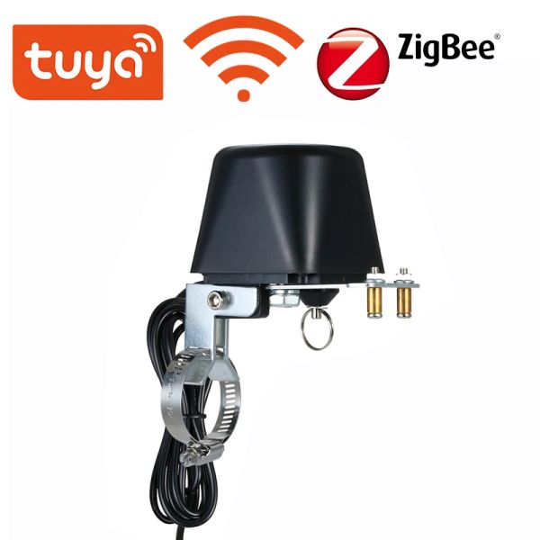 CAMERAS TUYA WIFI/ZIGBEE SMART VAE Controller para gasoduto aquático Auto fechado Compatível com Alexa Google Assistant