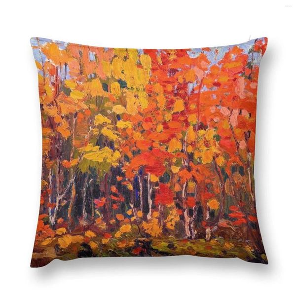 Cuscino Tom Thomson - Cover del divano a lancio in legno autunnale