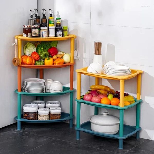 Cucina stoccaggio gancio di verdure pavimenti multifunzionale giocattolo frutta in plastica triangolo shel