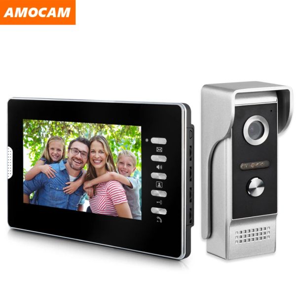 Intercom 7 Zoll Wired Video Door Phone -System Video -Intercom -Türklingel mit wasserdicht