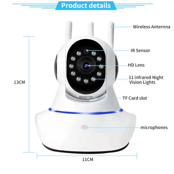 Kameras V380 IP -Kamera Nachtsicht WiFi Kamera CCTV Security AI Tracking Überwachungskamera Wireless 1080p Mini Indoor 360 Grad