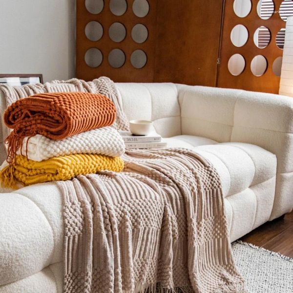 Coperte divano nordico leggero coperta di lusso a scialle di scialle pisolino