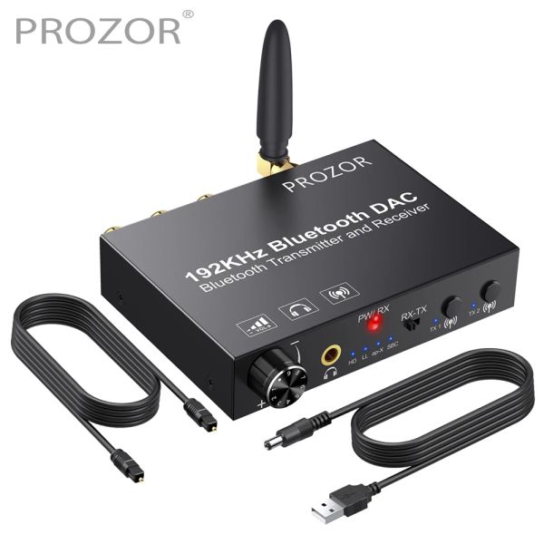 Acessórios Prozor 192khz DAC Digital to Analog Audio Converter com o adaptador de áudio sem fio APTX do BluetoothCompatible APTX