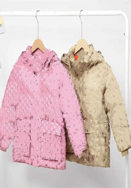 Dropship 1 pezzi con cappuccio con cappuccio giù per le giacche bambini bambini doppi g inverno parka cappotto per bambini bambino medio outwear windbreaker 9167514