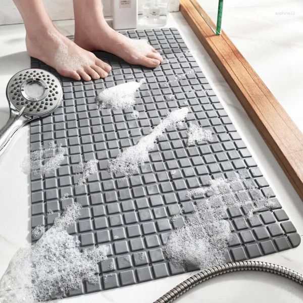 Tappetini da bagno nim pvc tappetino anti-slip rettangolo soft doccia bagno massaggio aspirazione tappeto vasca drenaggio facile da pulire
