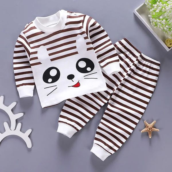 Erkek kız pijama seti uzun yürümeye başlayan çocuk pjs küçük çocuk dinozor pijama 07 yıl 240325