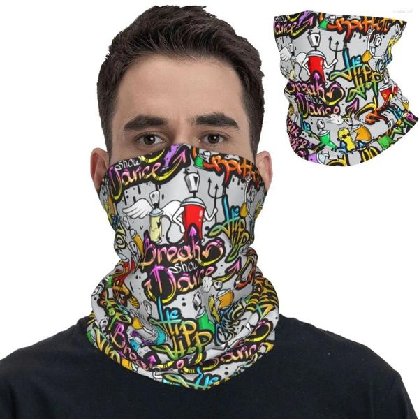 Sciarpe hip hop graffiti arte bandana gallatta ganda stampato maschera balaclavas sciarpa a fascia multifunzionale escursionismo unisex unisex inverno