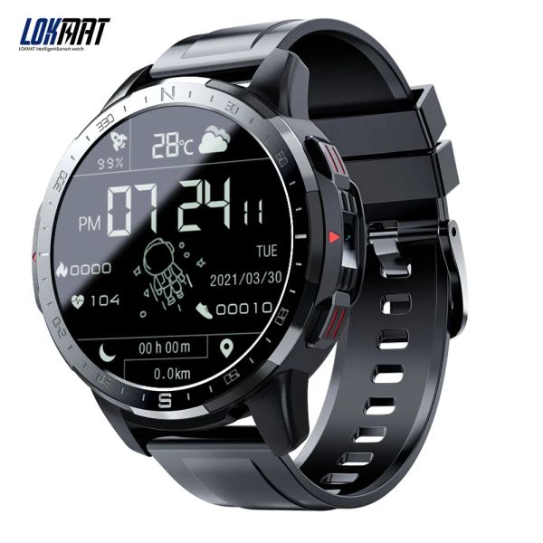 Relógios Lokmat Appllp 7 Smart Watch GPS 4G WiFi Screen de toque de 1,6 polegada 4 GB 128 GB Bluetooth Sports Dual Camera Games Watch for Men Women