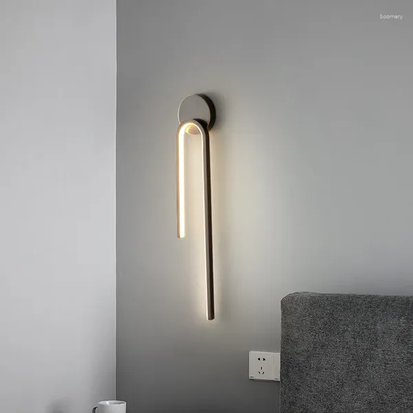 Lampada a parete Luce a LED moderna per soggiorno camera da letto comodino interno arredamento per casa flaccida con lucentezza