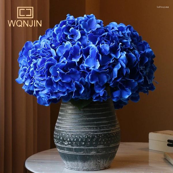 Flores decorativas 1 buquê artificial Big Hydrangea Flor Home Party Birthday Birthday Year Dia dos Namorados Decoração Floral