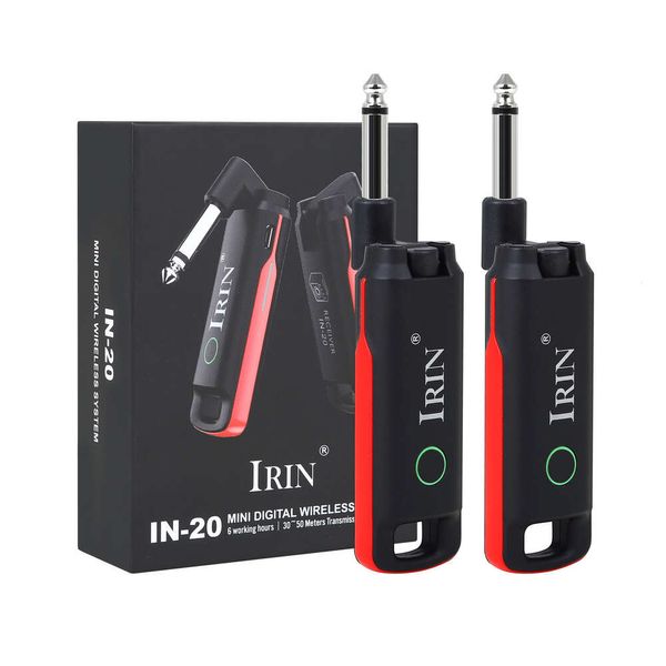 Irin Sound Wireless Link System para receptor de instrumento Transceptor de transmissor de áudio de guitarra elétrico