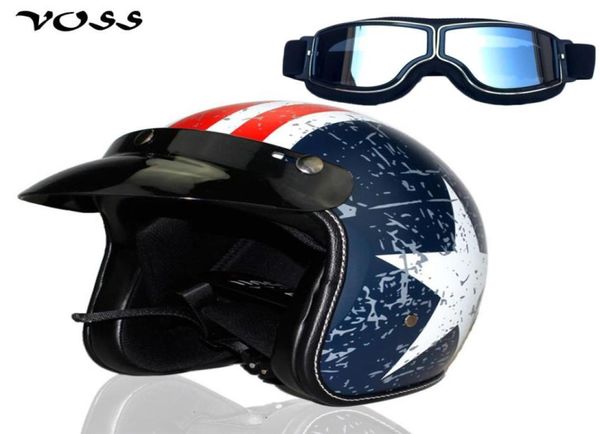 Voss Face Aberta 34 Motorcycle Motorcross Casco Capacete Capacete Capacete Scooter Vintage e Vicos de Prata89575202020202020