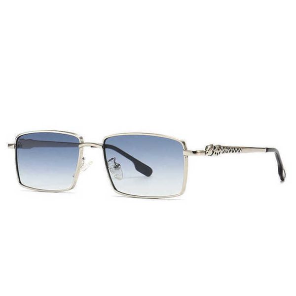 2024 Neue hohe Qualität 10% Rabatt auf Luxusdesignerin Neuer Sonnenbrille für Männer und Frauen 20% Rabatt auf 2A350 Fashion Small Box Cheetah Metal Hot Girls Street Shot