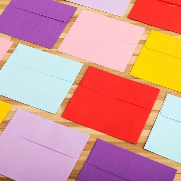 Embrulho de presente 10pcs Candy color mini envelopes