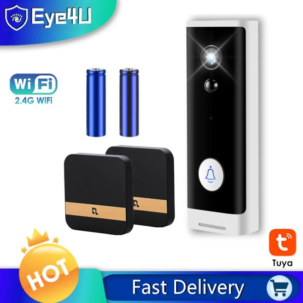 Türklingel 1080p Tuya WiFi Türklingel Sicherheit Kamera Wireless HD Video Audio Gegenstand Tür Bell Smart Home Monitor Cloud Service Bell Kamera